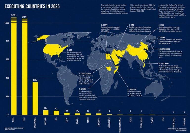 Iran more than doubled executions in 2025 as global use of the death penalty hit 44-year high, report says